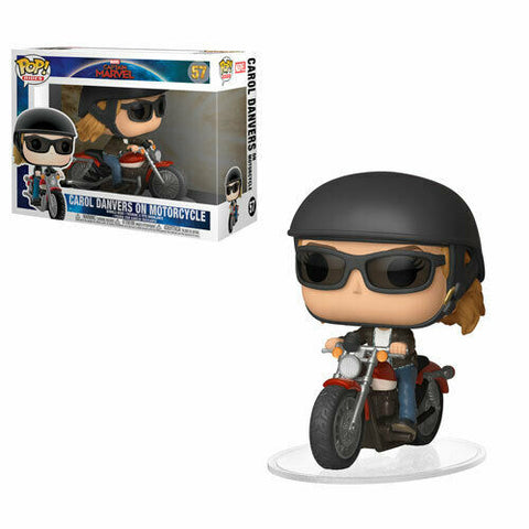POP! Rides #57: Captain Marvel - Carol Danvers on Motorcycle (Funko POP!) Figure and Box