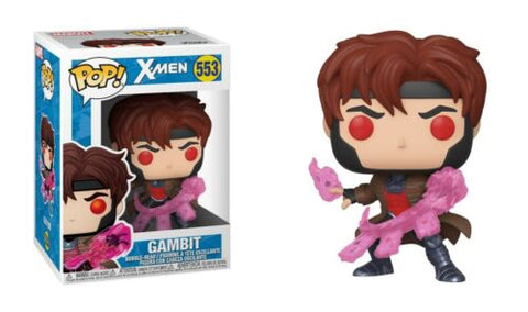 POP! Marvel #553: X-Men - Gambit (Glows in the Dark) (Entertainment Earth Exclusive) (Funko POP! Bobblehead) Figure and Box + Protector