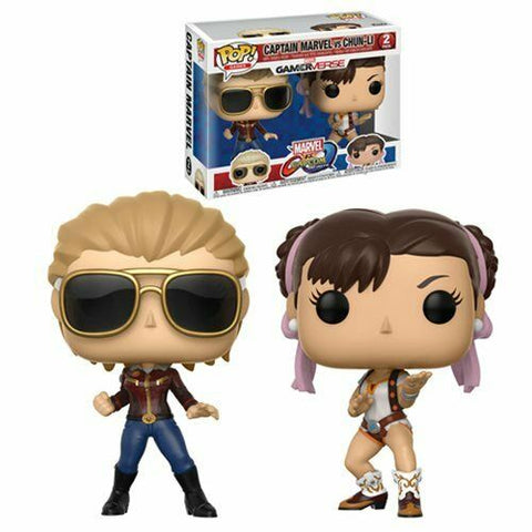 Funko POP! Games 2 Pack - Gamerverse - Marvel Vs. Capcom: Infinite - Captain Marvel Vs Chun-Li (Funko POP!) Figure and Box (━☞´◔‿ゝ◔`)━☞ BOB'S BARGAINS
