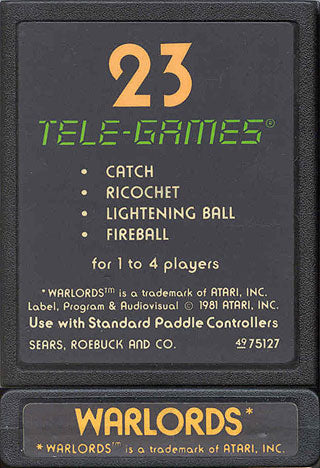 Warlords (23 Tele-Games) 4975127 (Atari 2600) Pre-Owned: Cartridge Only