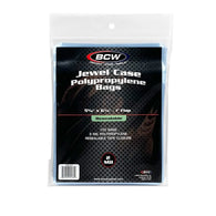 Jewel Case Polypropylene Bags - 100 Pack - RESEALABLE - 5 9/16" x 6 3/16" + 1" Flap (BCW) NEW