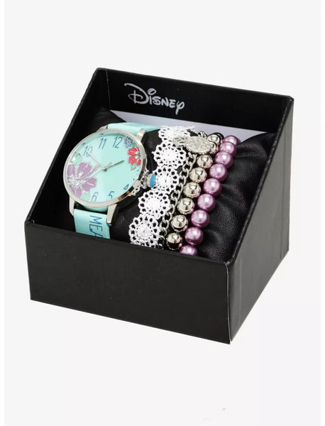 Lilo and Stitch Floral Ohana Watch and Bracelet Set (Disney) (MZ Berger & Co) NEW in Box