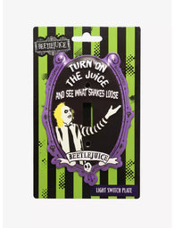 Light Switch Plate (Single): Beetlejuice "Turn on The Juice and See What Shakes Loose" (Disney) (Open Road Brands) NEW