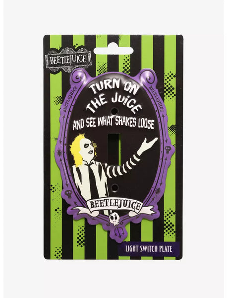 Light Switch Plate (Single): Beetlejuice "Turn on The Juice and See What Shakes Loose" (Disney) (Open Road Brands) NEW