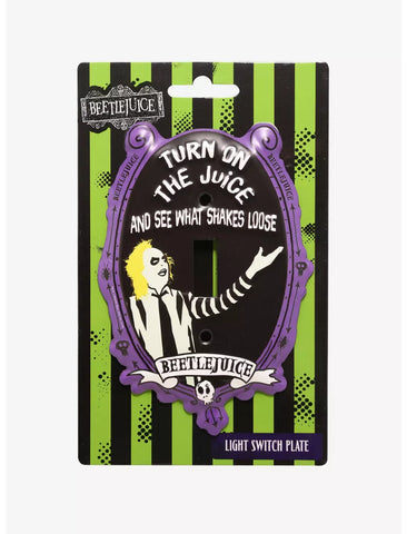Light Switch Plate (Single): Beetlejuice "Turn on The Juice and See What Shakes Loose" (Disney) (Open Road Brands) NEW