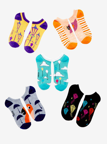 SOCKS: Mary Poppins Returns [Shoe Size: 4-10] [5 Pairs] (Disney) NEW