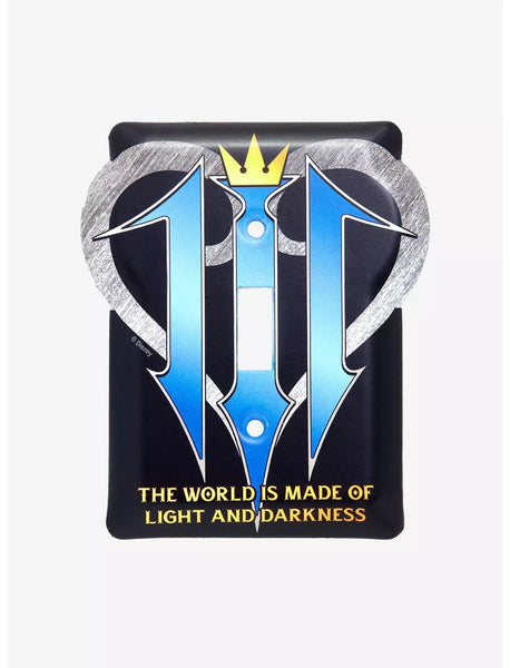 Light Switch Plate (Single): Kingdom Hearts III "The World Is Made of Light and Darkness" (Disney) (Open Road Brands) NEW