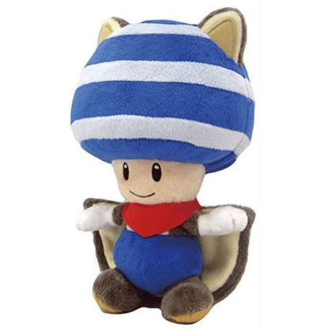 Super Mario Blue Flying Squirrel Toad - 8" (Sanei) NEW