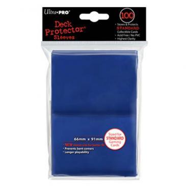 Deck Protector Sleeves: 100 Pack - Blue - Standard Size (Ultra Pro) NEW