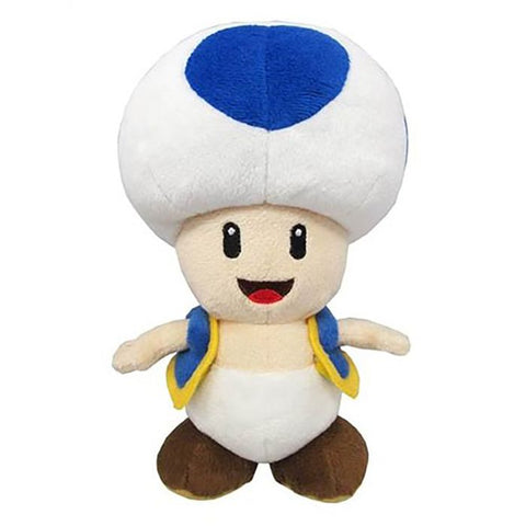 Super Mario: Toad (Blue) - 8" Plush (Sanei) NEW