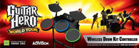 Guitar Hero World Tour Wireless Drum Kit Controller - Black (Xbox 360) Pre-Owned w/ Pedal + Sticks