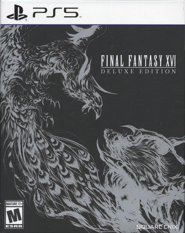 Final Fantasy XVI [Deluxe Edition] (Playstation 5) Pre-Owned: Game w/ Case, Steelbook Case, Cloth Map, and Box