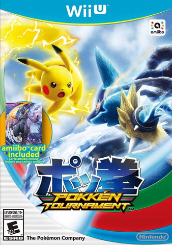 Pokken Tournament (Nintendo Wii U) Pre-Owned [w/ Shadow Mewtwo Amiibo Card]