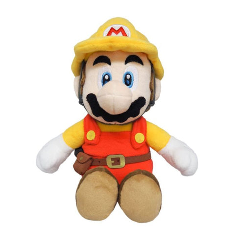 Super Mario Builder Mario Plush - 10" (Sanei) NEW