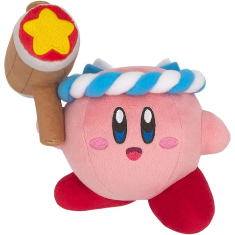 Kirby Hammer Plush - 5" (Sanei) NEW