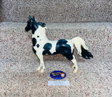 Breyer Reeves / American Saddlebred Stallion Black and White Pinto / Approx. 10 1/2" x 13" / Pre-Owned / No Box / See Pictures