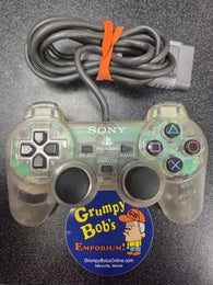Wired Controller - Official SONY Dualshock Analog - Clear (Playstation 1) Pre-Owned