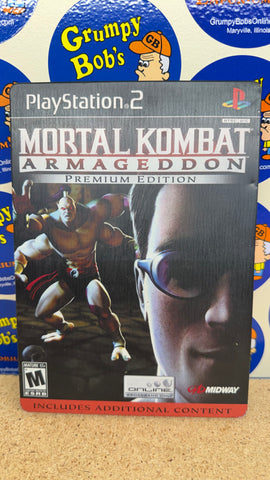 Mortal Kombat: Armageddon - Premium Edition (Johnny Cage / Goro) (Playstation 2) Pre-Owned: Game, Bonus DVD, Manual, Steelbook Case (As Pictured)