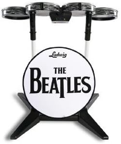 Drum Set - Wireless - Beatles Edition - Black (Rock Band) (Playstation 2 & 3) Pre-Owned w/ Dongle + Foot Pedal + Sticks