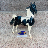 Breyer Reeves / American Saddlebred Stallion Black and White Pinto / Approx. 10 1/2" x 13" / Pre-Owned / No Box / See Pictures