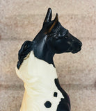 Breyer Reeves / American Saddlebred Stallion Black and White Pinto / Approx. 10 1/2" x 13" / Pre-Owned / No Box / See Pictures