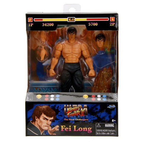 Street Fighter II Fei-Long 1/12 Scale Figure - 6" (Jada Toys) NEW