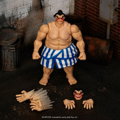 Ultra Street Fighter II E. Honda Deluxe 1/12 Scale Figure - 6" (Jada Toys) NEW