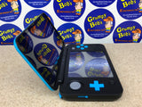 System - Black & Turquise (New Nintendo 2DS XL) Pre-Owned w/ Stylus, Charger, AR Cards, Quick Start Insert, Cardboard Insert, and Box (As Pictured)