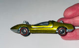 1969 Mattel, Inc. USA /  Hot Wheels / Redline /"MOD QUAD" / Yellow - Lime Green (?)  with Black Interior / 1:64 Scale / Marked: U.S. & Foreign Pats. Pend. / Pre-Owned - No Package / See Pictures