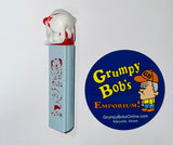 Vintage / PEZ Dispenser / BOZO the CLOWN with Die Cut-Out on Side / No Feet / Patent No. 2.620.061 (1952-1968) / Austria / Pre-Owned / Some Wear/Paint Loss / SEE PHOTOS