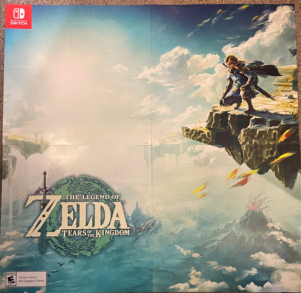 Nintendo Switch / The Legend of Zelda: Tears of the Kingdom / 4-Panels / 47" x 48" / Store Promo Poster / Harder to Find! / *For IN-STORE PICK-UP ONLY*