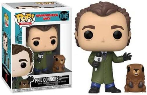 POP! Movies #1045: Groundhog Day - Phil Connors with Punxsutawney Phil (Funko POP!) Figure and Box w/ Protector
