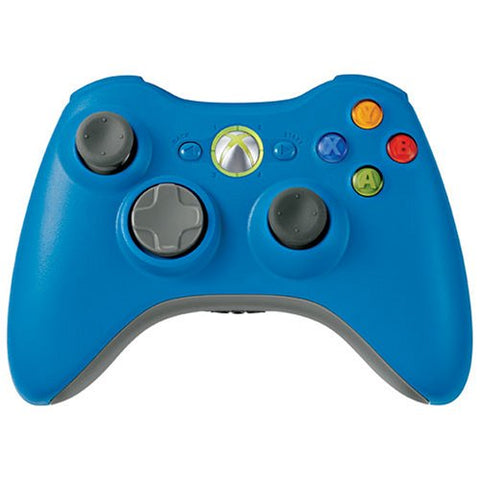 Official Microsoft Wireless Controller - Blue/Grey (Xbox 360 Accessory) Pre-Owned