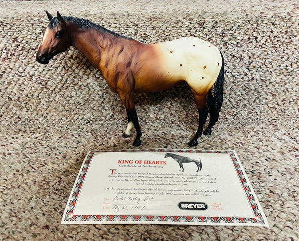 Breyer Reeves / King of Hearts / Item #700197 / 1997 Breyer Spring Show Horse / Was Only Available Jan.-July 1997 / Includes COA / See Info in Listing / No Box / See Pictures