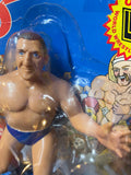 1985 / LJN Toys, Ltd. / Titan Sports / WWF / Asst. #5423 / Wrestling Superstars / BRUNO SAMMARTINO  /  New on Damaged / Torn / Taped Card / SEE Pictures