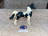 Breyer Reeves / American Saddlebred Stallion Black and White Pinto / Approx. 10 1/2" x 13" / Pre-Owned / No Box / See Pictures