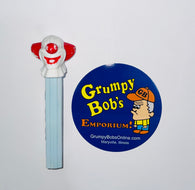Vintage / PEZ Dispenser / BOZO the CLOWN with Die Cut-Out on Side / No Feet / Patent No. 2.620.061 (1952-1968) / Austria / Pre-Owned / Some Wear/Paint Loss / SEE PHOTOS