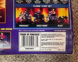 1995 / Toy Biz / Marvel Comics GHOST RIDER SPIRITS OF VENGEANCE / Cycles & Riders / Includes "VENGEANCE" Action Figure and "Steel Skeleton Cycle"  / Item #52433 / New in Box / Box has Some Wear / Bumped Corners / See Pictures