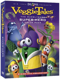 Veggie Tales: The Bumblyburg Super-Hero Value Pack (Dave & The Giant Pickle / Sweetpea Beauty / Larry Boy! & The Fib from Outer Space) (DVD) Pre-Owned