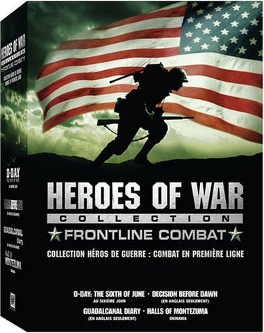 Heroes of War Collection - Frontline Combat (Halls of Montezuma, Decision Before Dawn, D-Day the Sixth of June, Guadalcanal Diary) (DVD) Pre-Owned