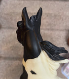 Breyer Reeves / American Saddlebred Stallion Black and White Pinto / Approx. 10 1/2" x 13" / Pre-Owned / No Box / See Pictures