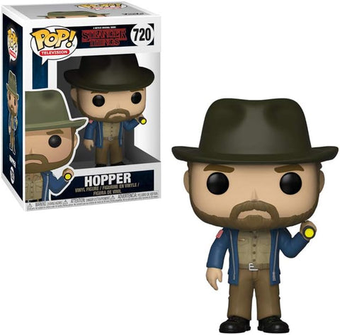 POP! Television #720: Stranger Things - Hopper (Flashlight) (Funko POP!) Figure and Box w/ Protector