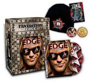 WWE: Edge - A Decade of Decadence (Ultimate Fan Edition) (DVD) Pre-Owned: 3 Disc Set, Collectible Coin Exclusive Topps Trading Card w/ Piece of Shirt, and Box (Skull Cap NOT included)