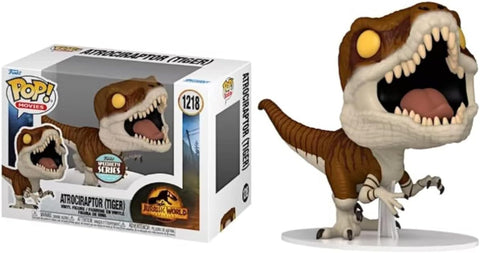 POP! Movies #1218: Jurassic Park Dominion: Atrociraptor (Tiger) (Specialty Series Limited Edition Exclusive) (Funko POP!) Figure and Box w/ Protector