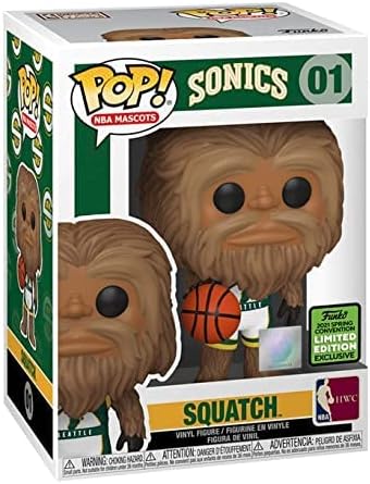 POP! NBA Mascots #01: Sonics - Squatch (2021 Spring Convention Limited Edition Exclusive) (Funko POP!) Figure and Box w/ Protector