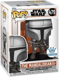 POP! Star Wars #479: The Mandalorian with Beskar Staff (Funko.com Exclusive) (Funko POP!) Figure and Box w/ Protector