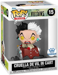 POP! Disney Trains - Villains #15: Cruella De Vil in Cart (Funko.com Exclusive) (Funko POP!) Figure and Box w/ Protector