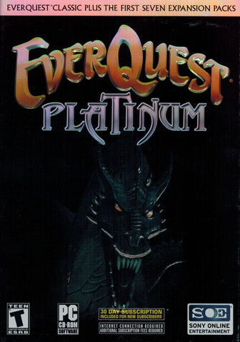 EverQuest Platinum (PC Game) Pre-Owned: Discs (Factory Sealed), Manual, Map, and Box