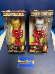 Wacky Wobbler Bobble-Head: IRON MAN Gold or Silver mask (2008 Marvel) (Funko) NEW