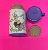 Disney's Beauty and the Beast Plastic Lunch Box and Thermos / with Care Instructions / Aladdin /  1990's / Pre-Owned / See Pictures